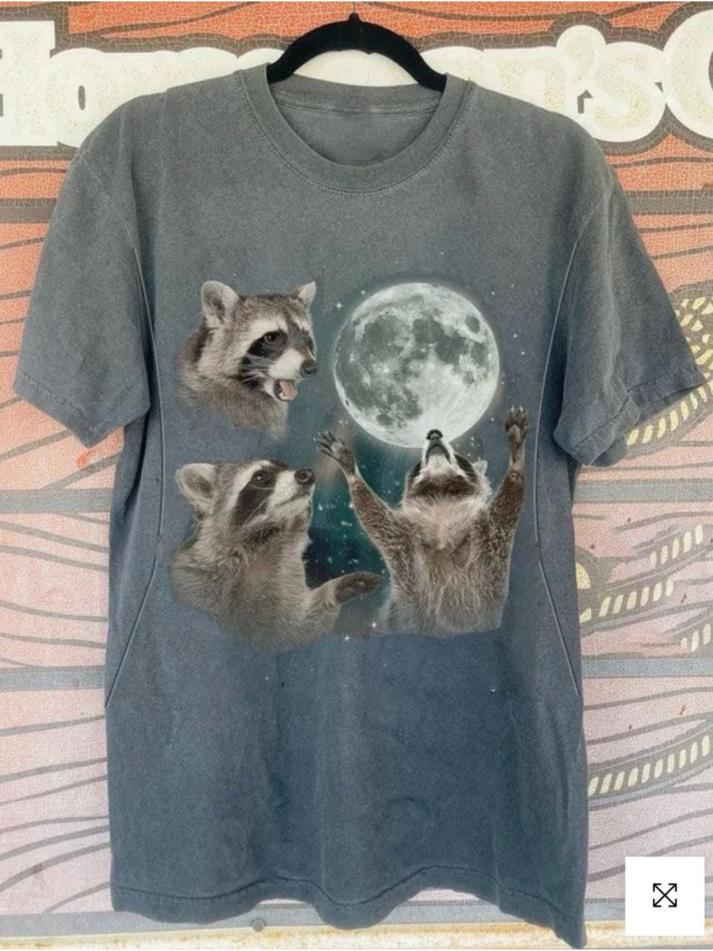 Women’s Gray Raccoon Moon Nursing Tee